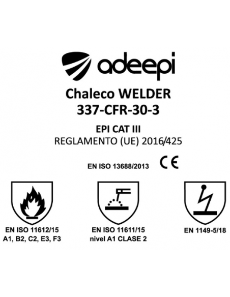 Chaleco soldador Welder Adeepi