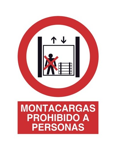 SEÑAL MONTACARGAS PROHIBIDO A PERSONAS p11