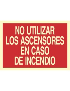 SEÑAL NO UTILIZAR LOS ASCENSORES EN CASO DE INCENDIO so48