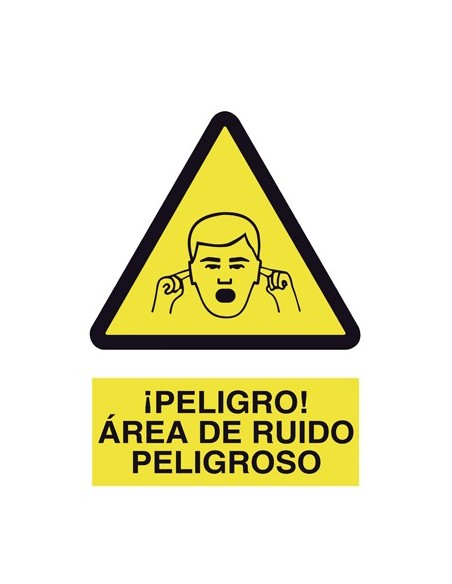 SEÑAL PELIGRO AREA DE RUIDO PELIGROSO A14