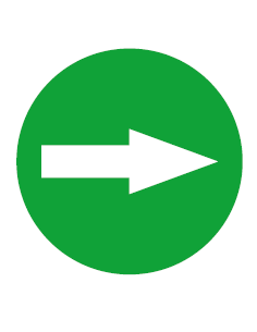 Flecha verde 28 cms COVID-19