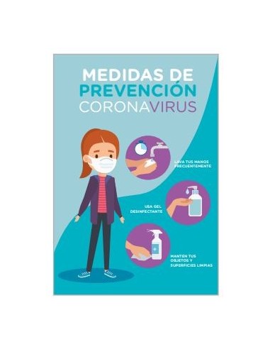 Cartel medidas de prevención coronavirus COVID-19